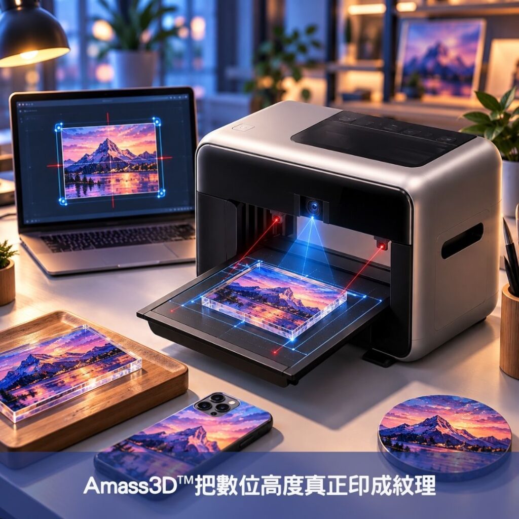 Amass3D™把數位高度真正印成紋理