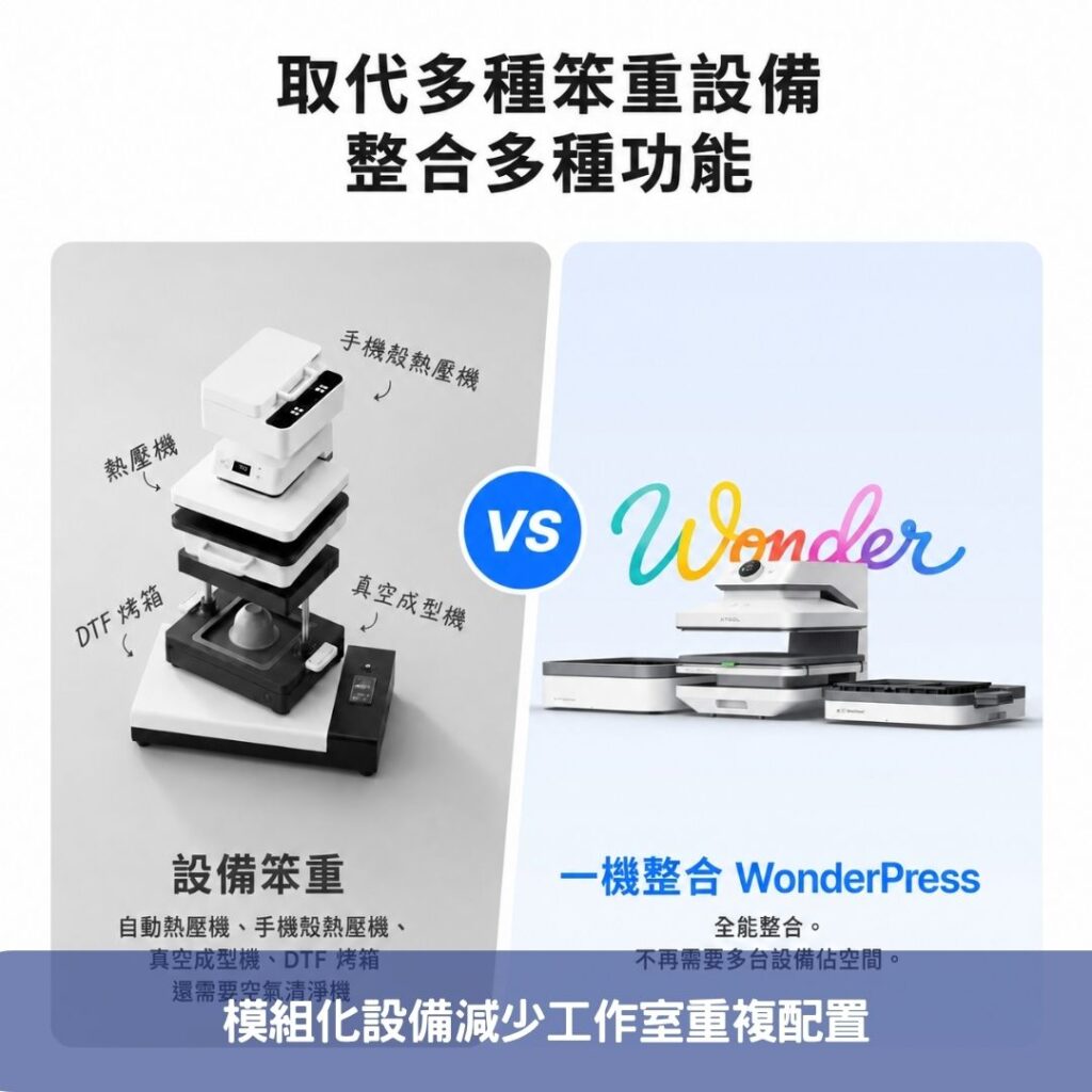 模組化設備減少工作室重複配置