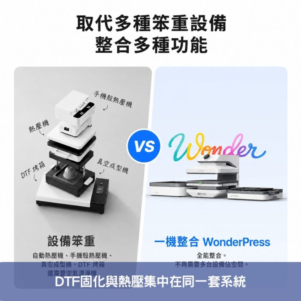 DTF固化與熱壓集中在同一套系統